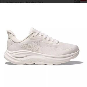 Hoka Clifton 10 women’s running shoe in white, size 8.5